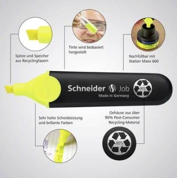 ปากกาไฮไลท์ SCHNEIDER SC-150 JOB สีเหลือง_8